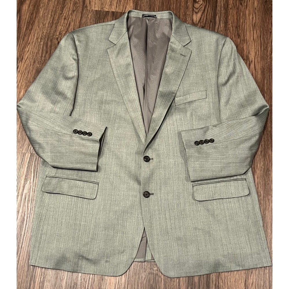 Ralph Lauren Mens 52R Grey Herringbone Wool Bamboo Blazer Sport Coat Dillard's